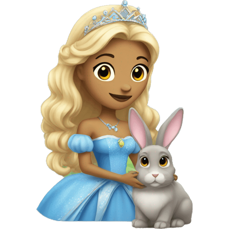 Princess with a bunny emoji