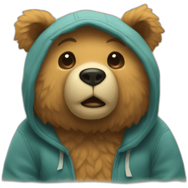 Un lazo roza en un oso de peluche  emoji