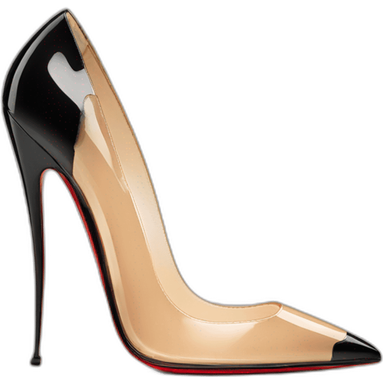 One WEDGE heel LOUBOUTIN black PATENT emoji