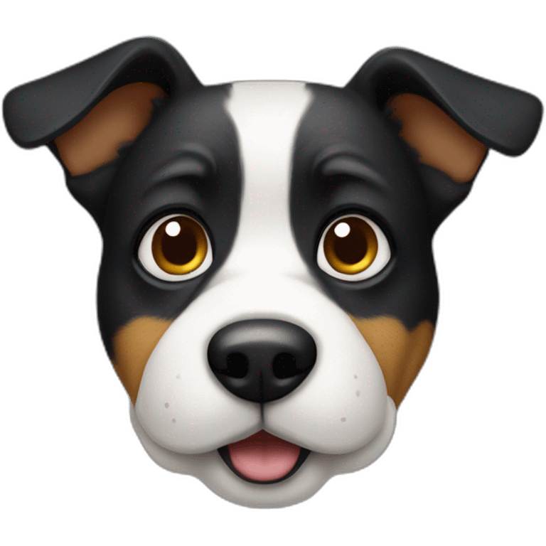 a dog with charles chaplin face emoji