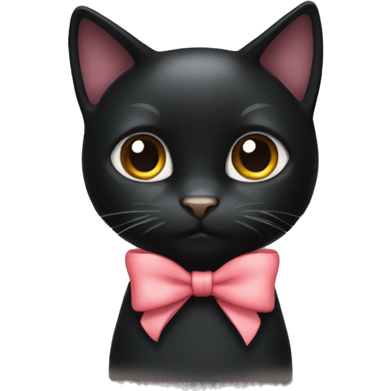 black cat with bow emoji