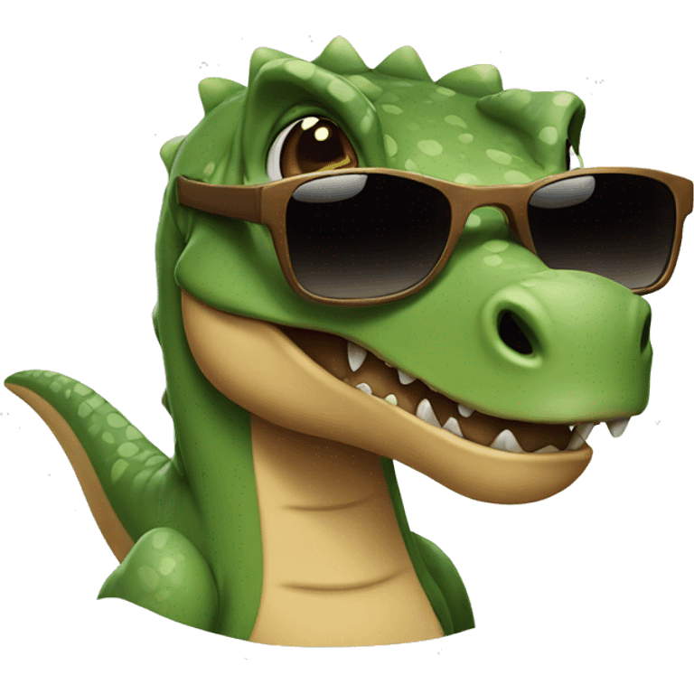 dino with sunglasses emoji