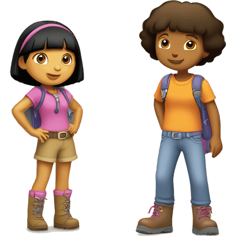 Dora the Explorer and boots ￼ emoji