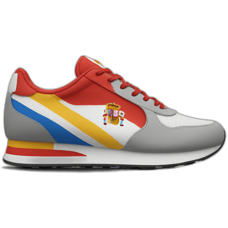 Jogging shoes Spanish flag emoji