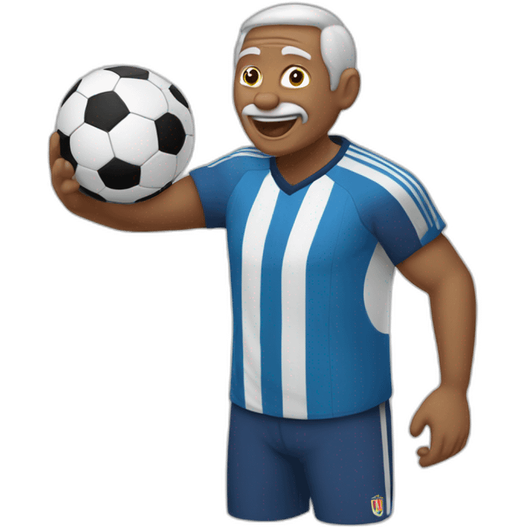 anciano jugando fútbol emoji