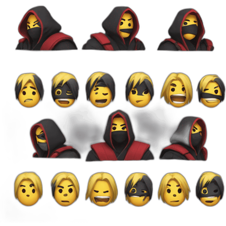 Akatsuki emoticon set emoji