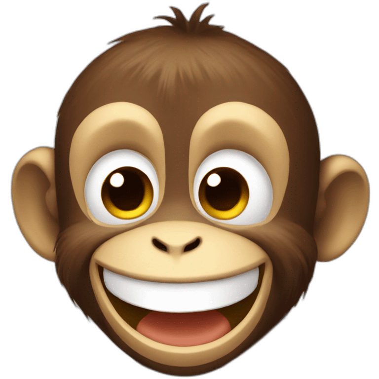 Cute Monkey smiling emoji