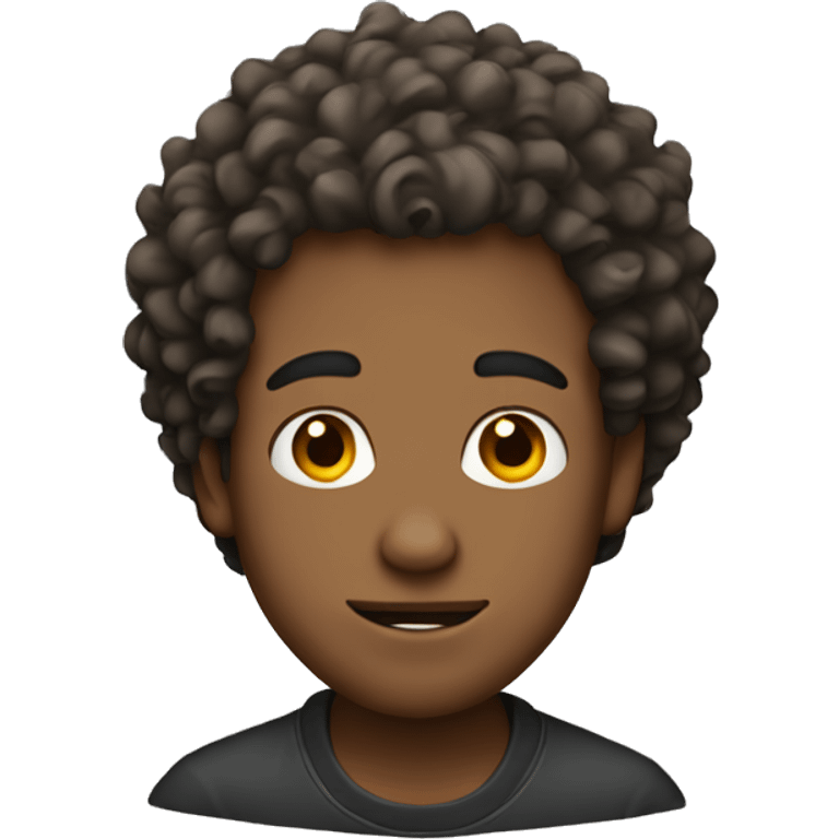 guy with curly hair and ear piercings  emoji