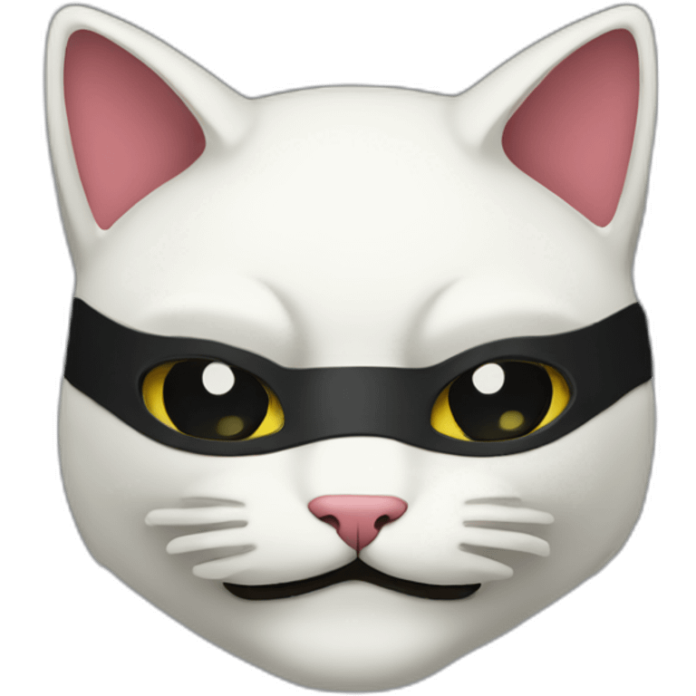 Japanese cat mask on a ninja emoji