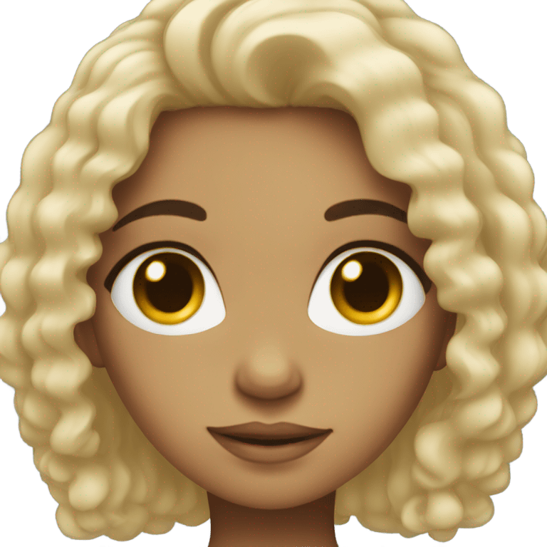 girl with black curly hair  emoji