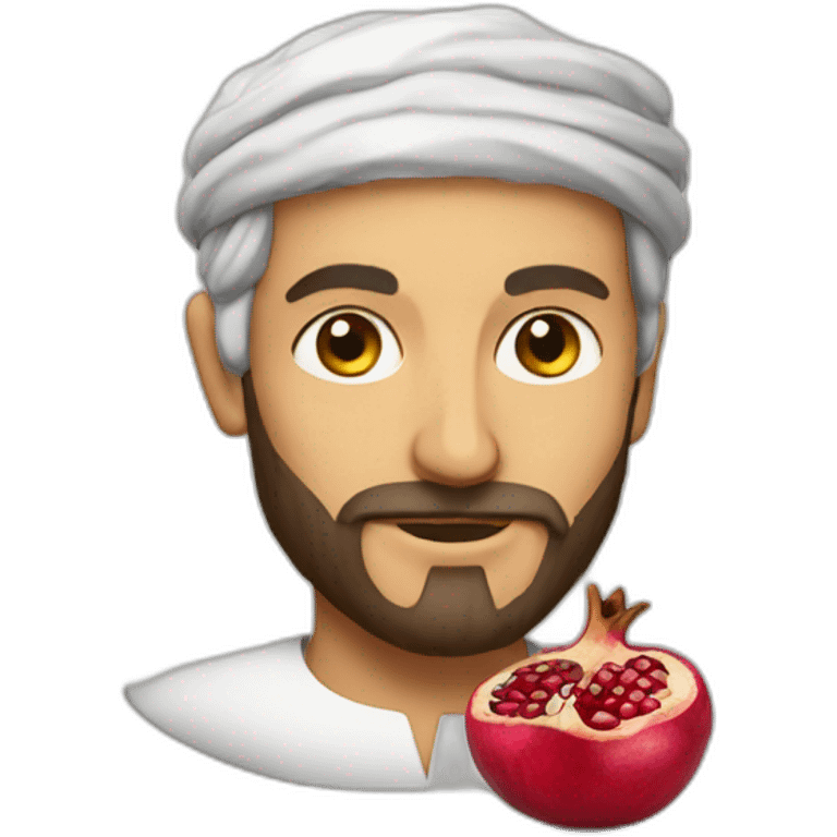 Hafez face as Pomegranate emoji