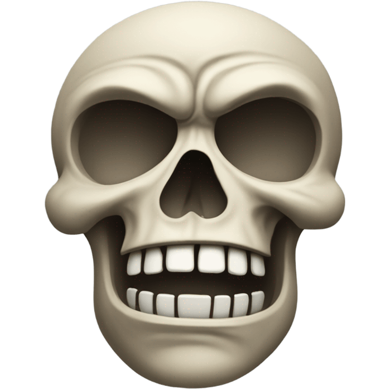 skull with skeptical face emoji