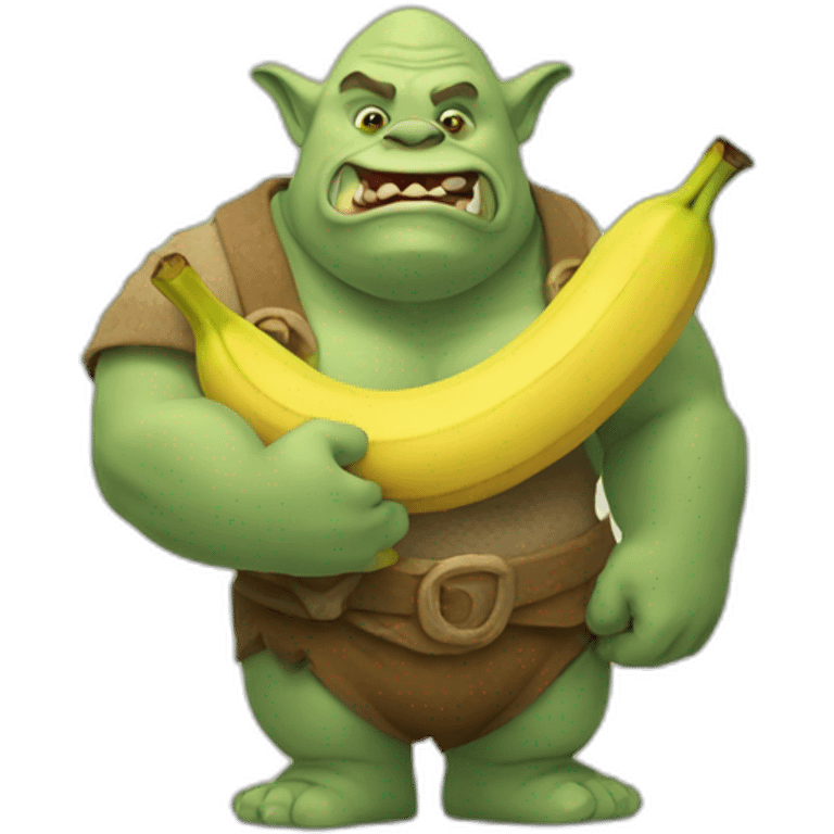 OGRE HOLDING A BANANA emoji