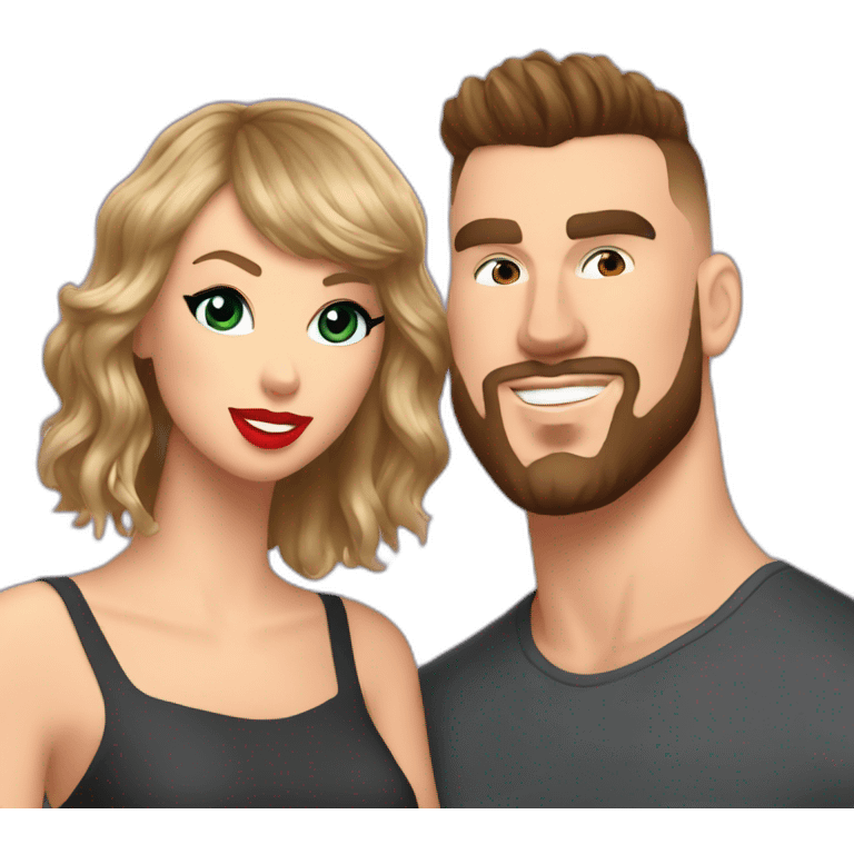 Taylor Swift and Travis Kelce emoji