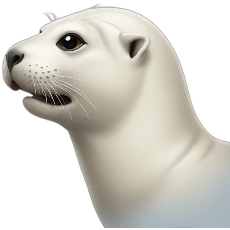 white sea lion emoji