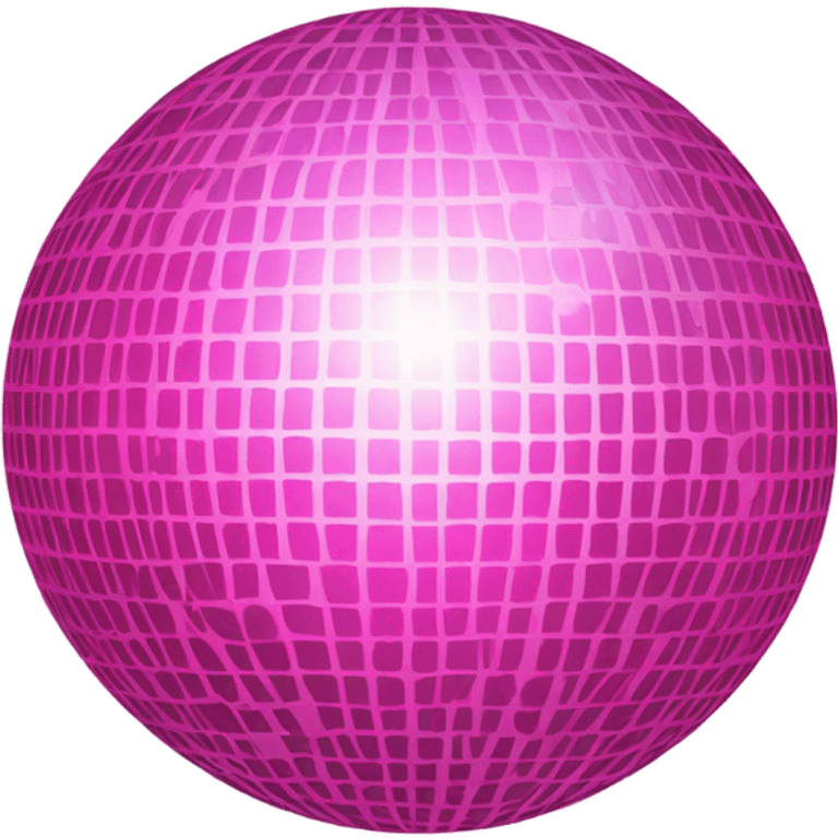 Detailed pink moon that looks like a disco ball emoji