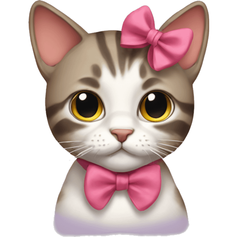 Cat with bow emoji