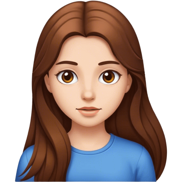 girl with long brown hair emoji