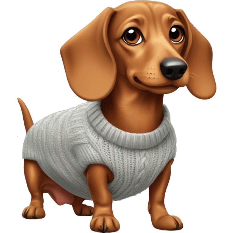 dachshund wearing sweater emoji