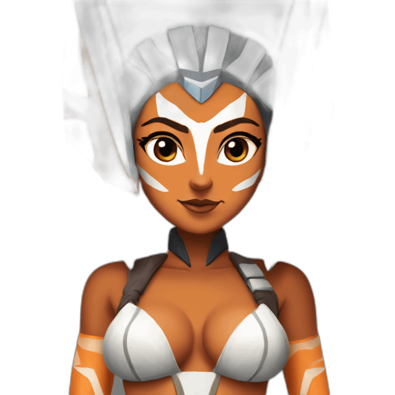 Sexy Ahsoka Tano (portrait, front facing) bikini (small horns) emoji