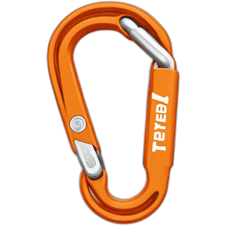 Realistic climbing carabiner that look like Petzl brand emoji