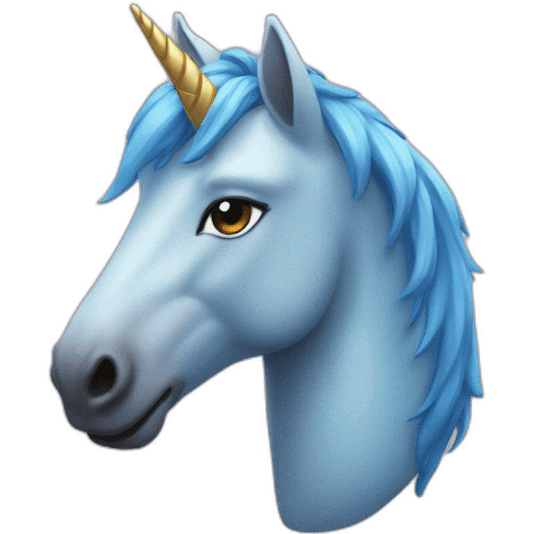 Licorne bleue emoji