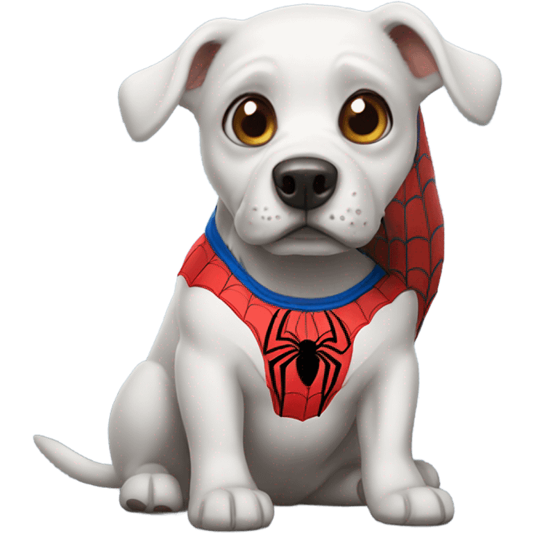 Dog as spider man emoji