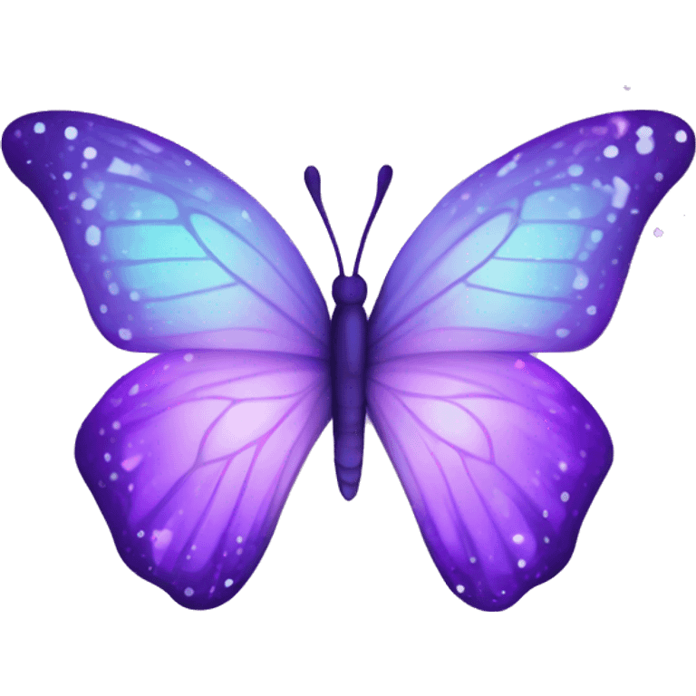 Glowing starry Pastel purple-gradient nebula galaxy butterfly emoji