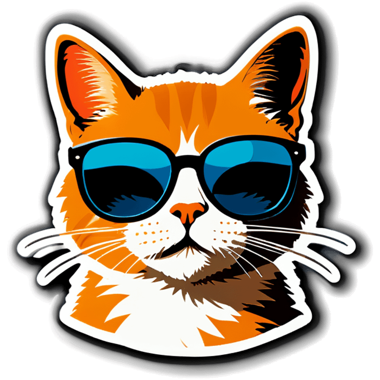 Cat with sunglasses emoji