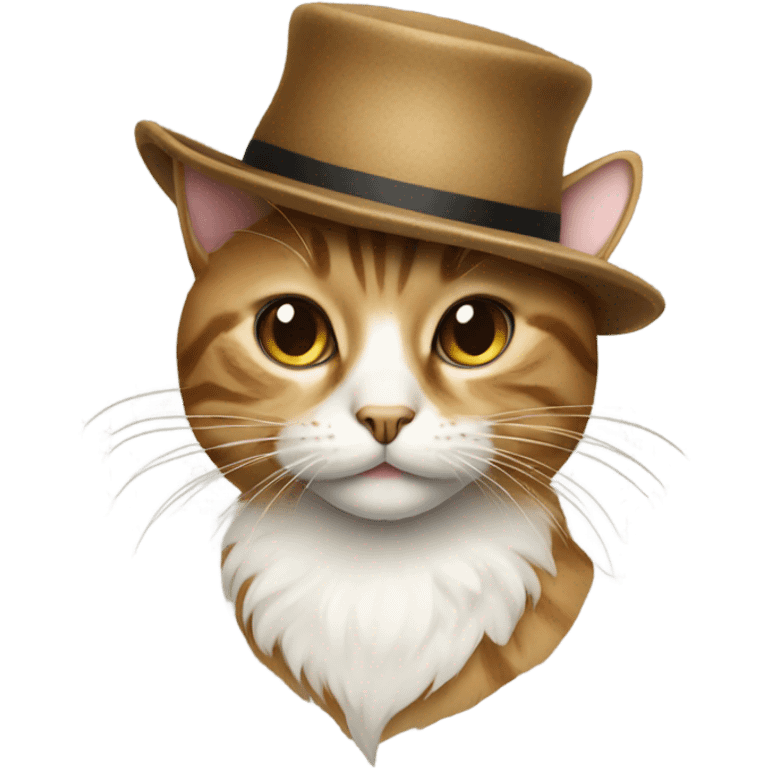 Cat wearing a hat emoji