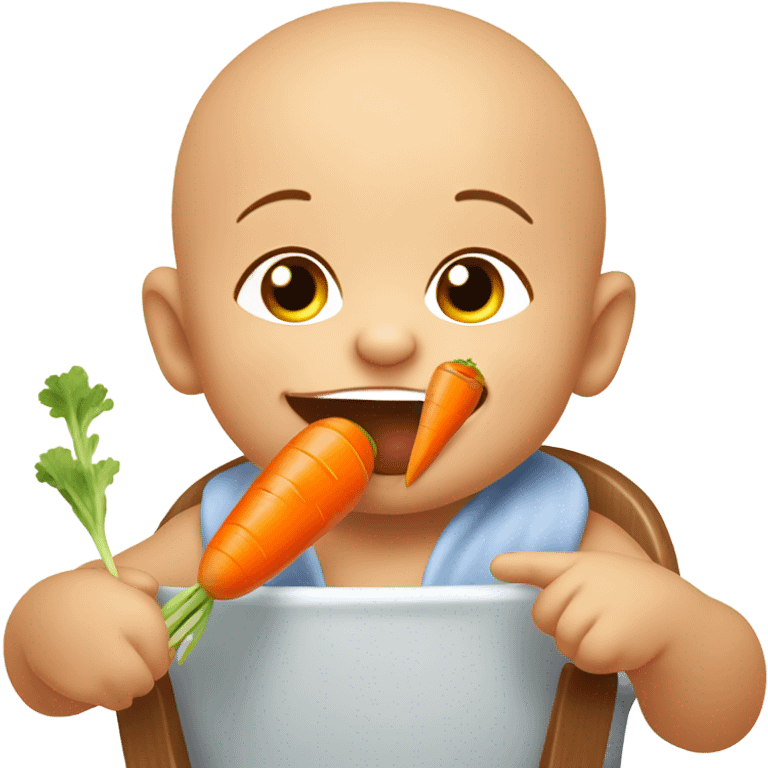 baby eating carrot  emoji