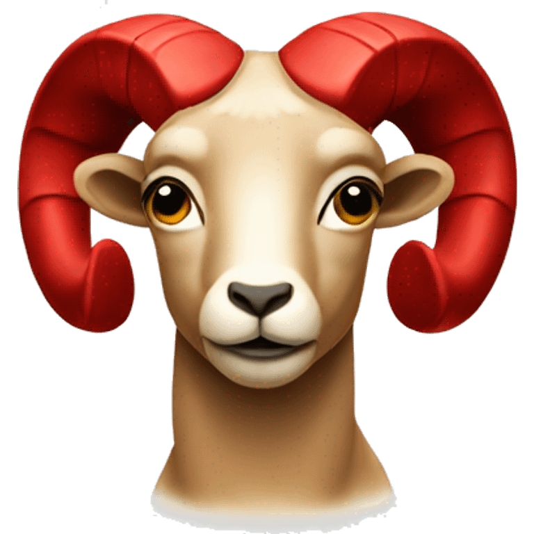 Red Aries V symbol  emoji