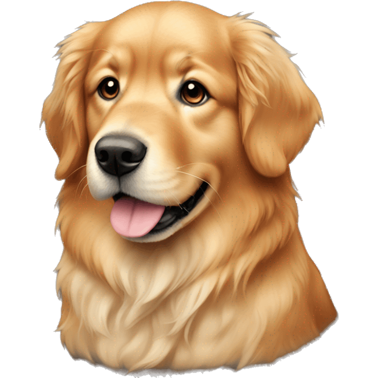 Red fluffy golden retriever emoji