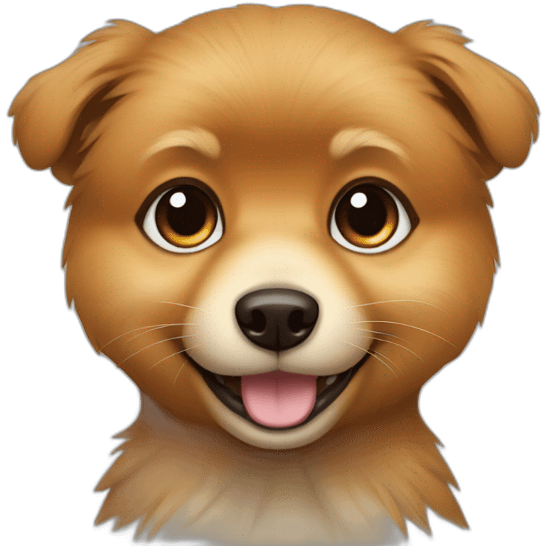 black and tan child of pomeranian and beaver emoji