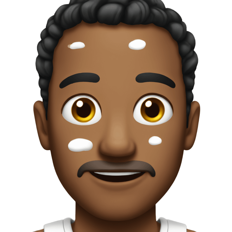 Mean guy with vitiligo  emoji