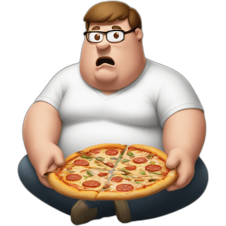 Peter griffin eating pizza emoji