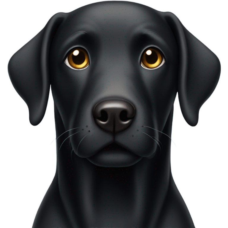 black lab dog emoji