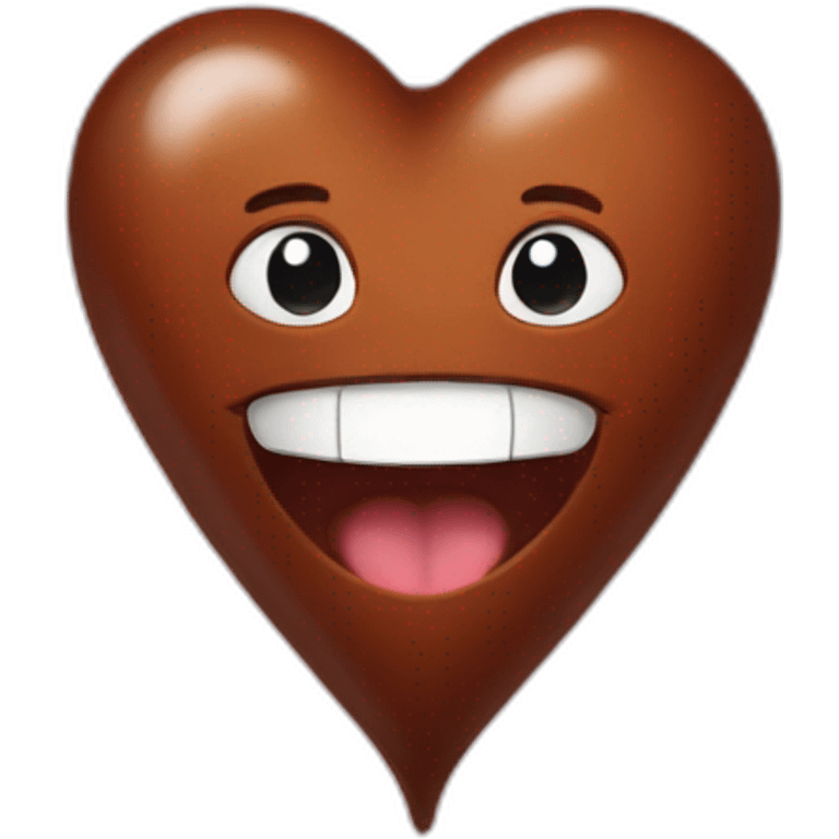 Marron heart emoji