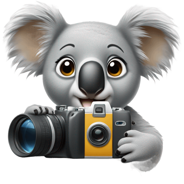 Koala taking photos emoji