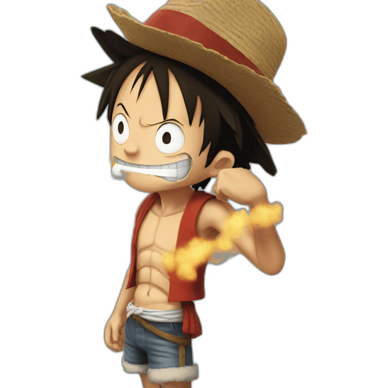 Luffy en train de fumer emoji