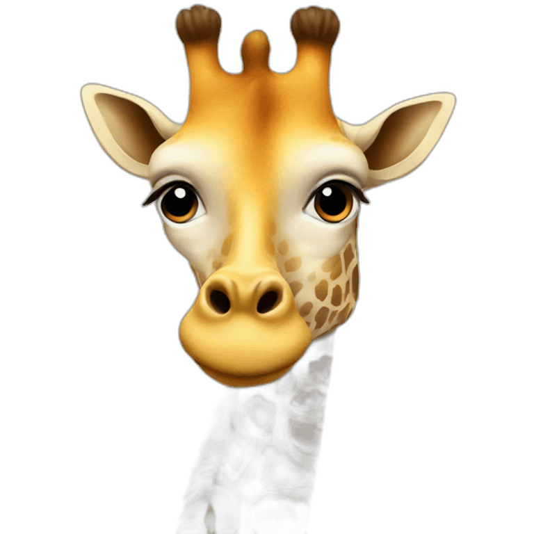 A giraffe that looks like Ryan gosling emoji