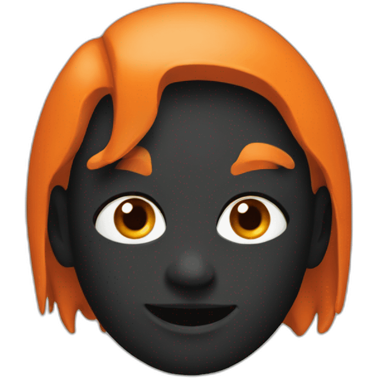 Black snd orange-logo emoji