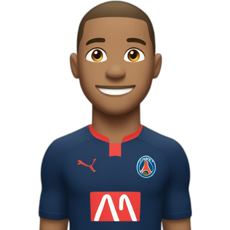 Mbappe very happy back and in front view emoji