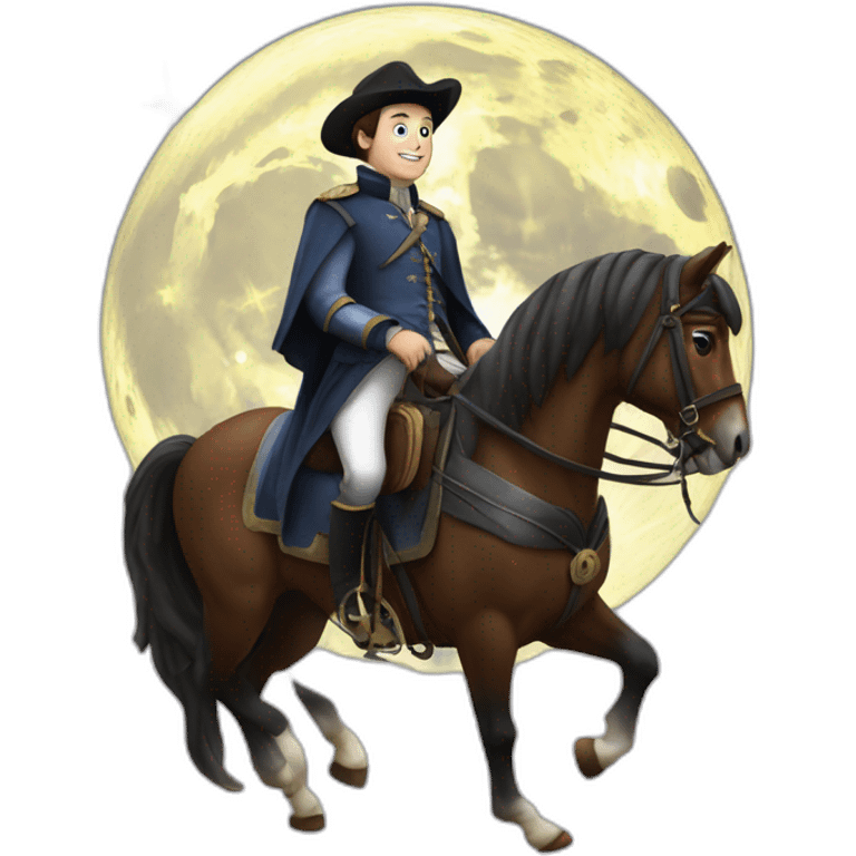 Thomas Pesquet sur cheval sur lune emoji