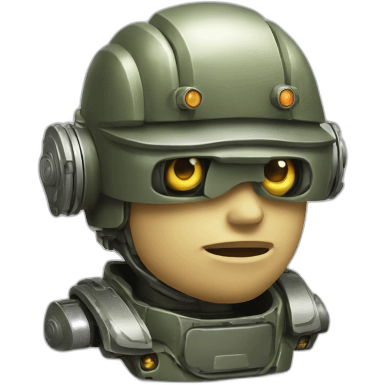 Automatron compact, small, soldier, one eye emoji