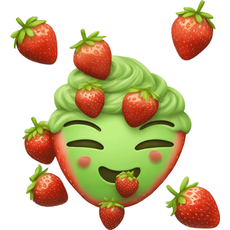 Matcha strawberry emoji