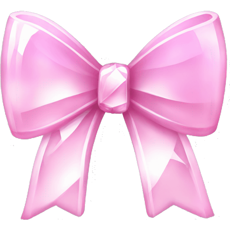 Light pink crystal bow emoji