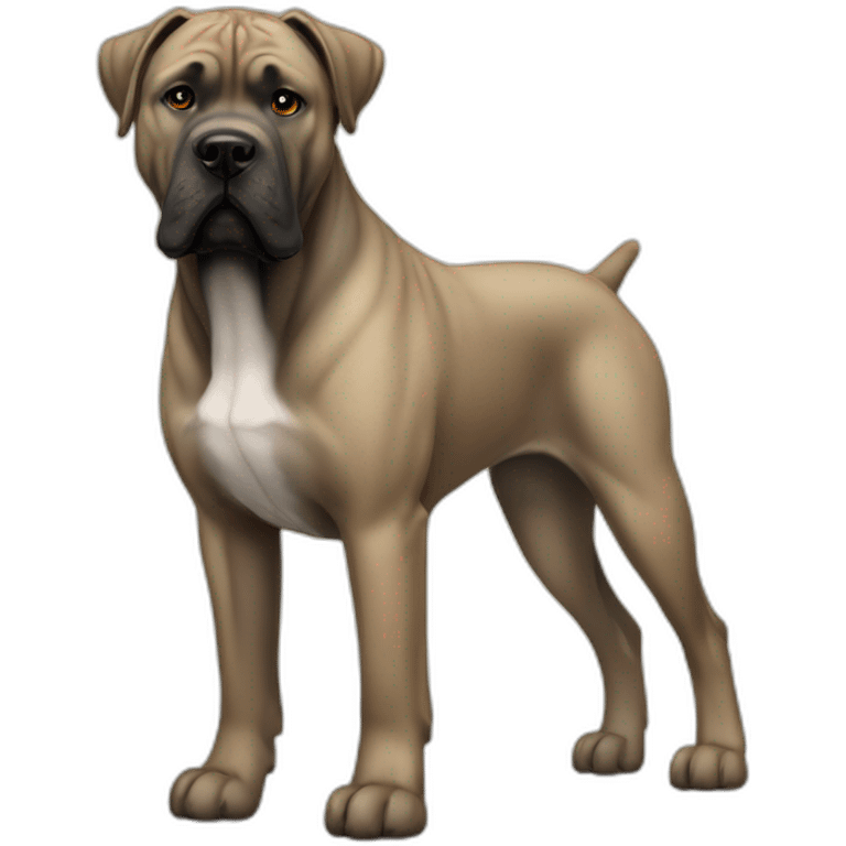 dog Cane Corso color fawn full body emoji