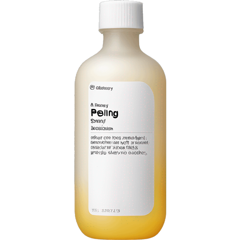 the ordinary peeling solution bottle with label emoji