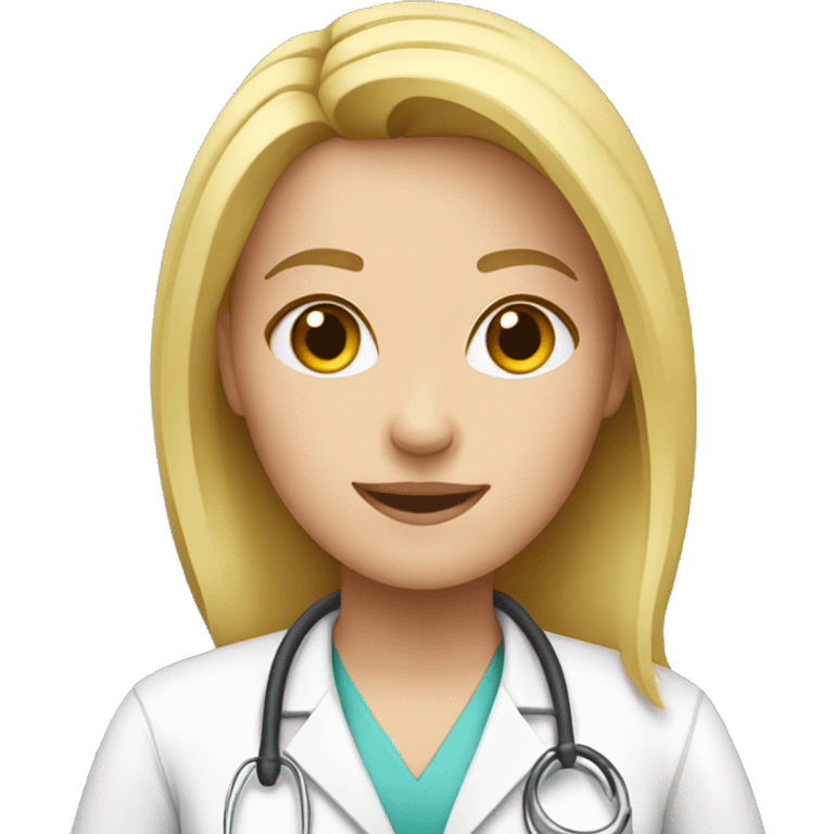 Blonde female veterinarian  emoji